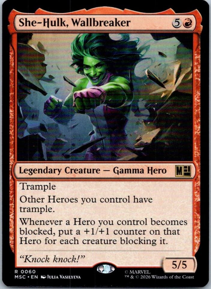 She - Hulk, Wallbreaker R Commander: Marvel Super Heroes 60 NM