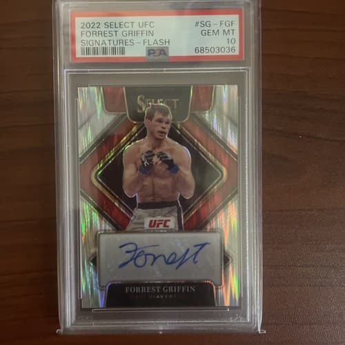 PSA 10 2022 Select UFC Forrest Griffin Flash Prizm Auto Autograph #SG - FGF Pop 1