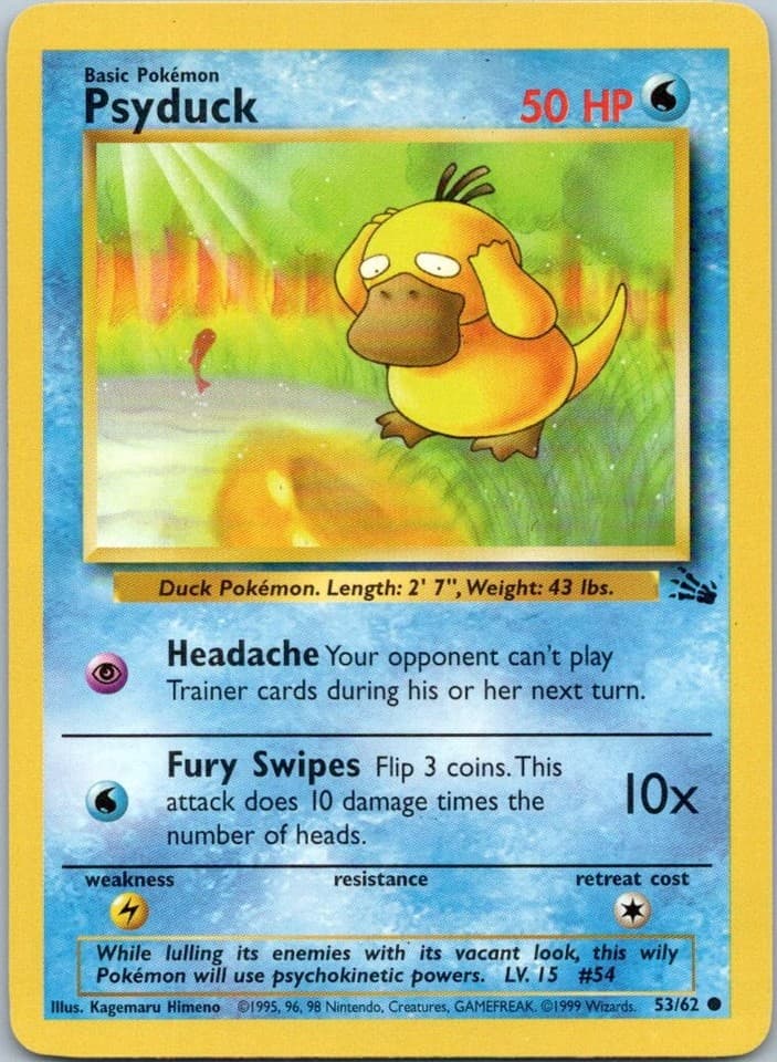 Psyduck Common Fossil 53/62 NM