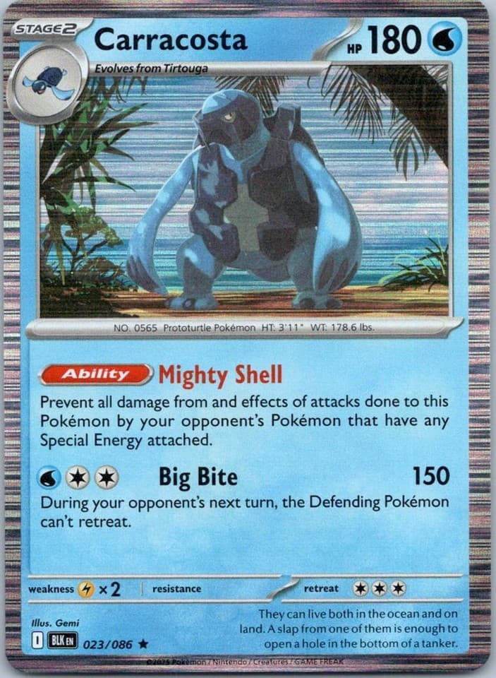 Carracosta (Poke Ball Pattern) Rare SV: Black Bolt 023/086 NM
