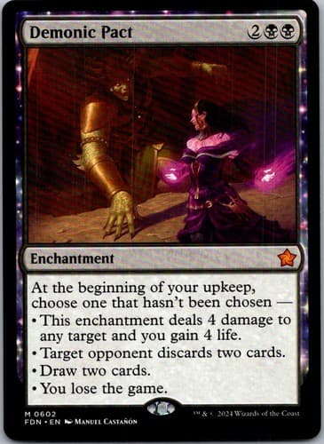 Demonic Pact M FDN #602 NM MTG Magic