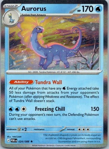 Aurorus Rare ME03: Perfect Order 024/088 NM