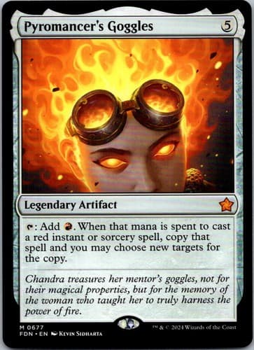 Pyromancer's Goggles M FDN #677 NM MTG Magic