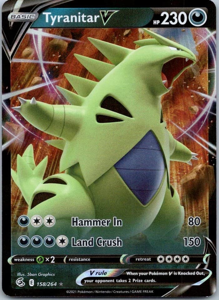 Tyranitar V Ultra Rare SWSH08: Fusion Strike 158/264 NM