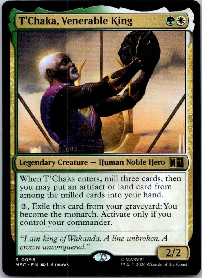 T'Chaka, Venerable King R Commander: Marvel Super Heroes 98 NM