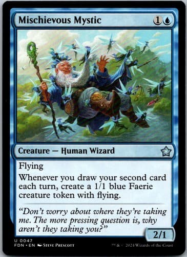 Mischievous Mystic U FDN #47 NM MTG Magic