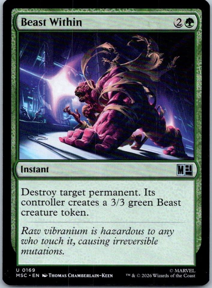 Beast Within U Commander: Marvel Super Heroes 169 NM