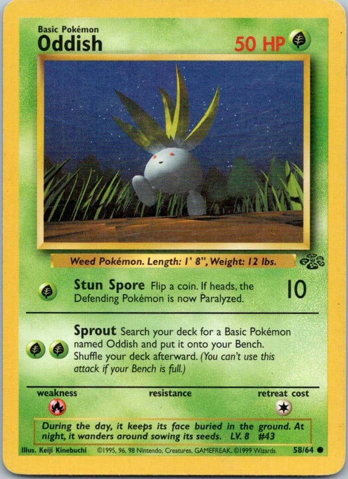 Oddish Common Jungle 58/64 NM