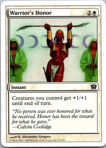 Warrior's Honor C 9ED #53 NM MTG Magic