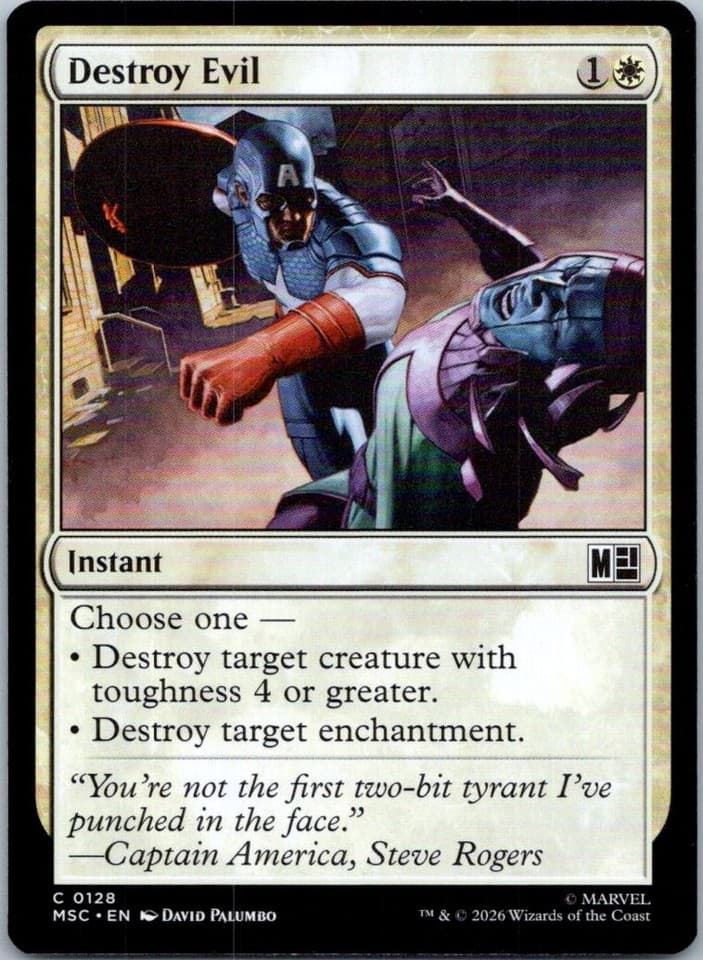 Destroy Evil C Commander: Marvel Super Heroes 128 NM