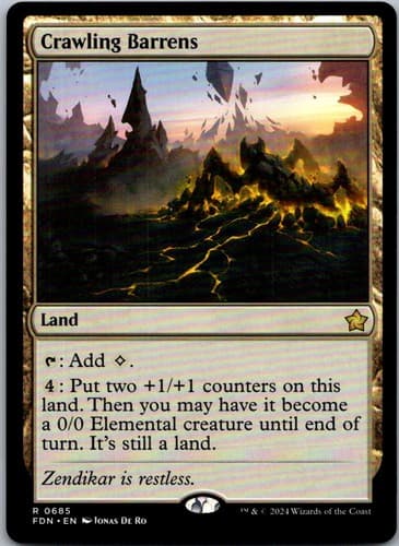 Crawling Barrens R ZNR #262 LP MTG Magic