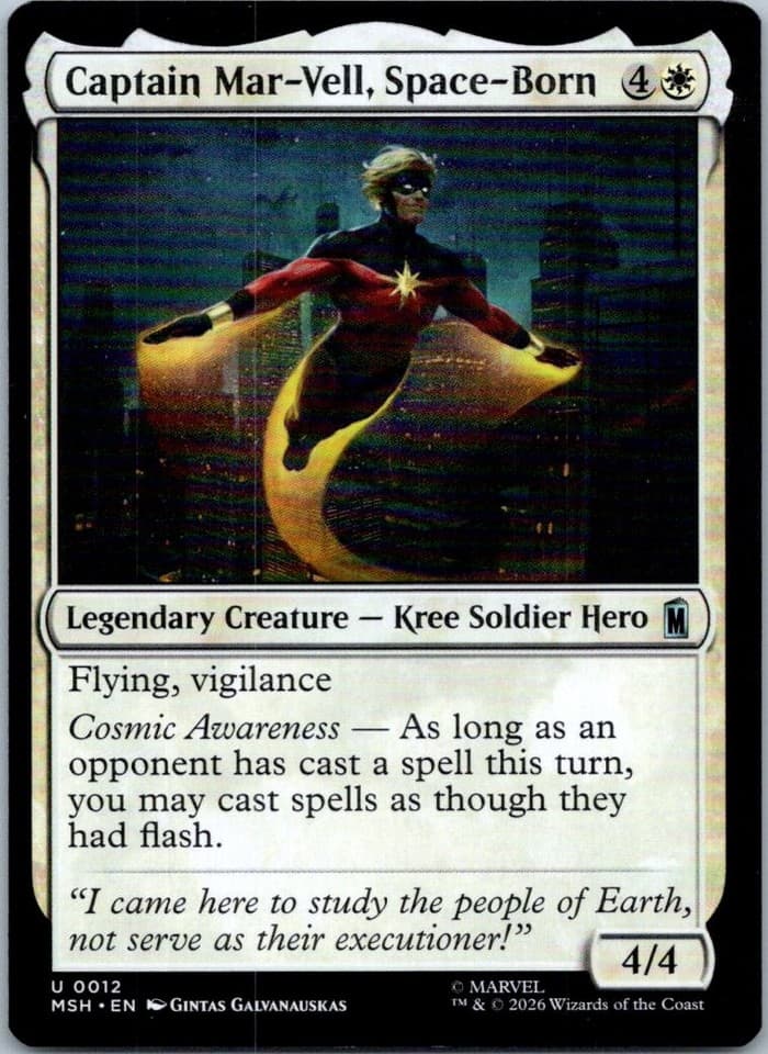 Captain Mar - Vell, Space - Born U Marvel Super Heroes 12 NM