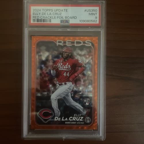 2024 Topps Update /299 #us350 Elly De La Cruz Red Crackle Foilboard
