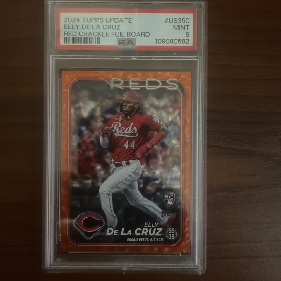 2024 Topps Update /299 #us350 Elly De La Cruz Red Crackle Foilboard