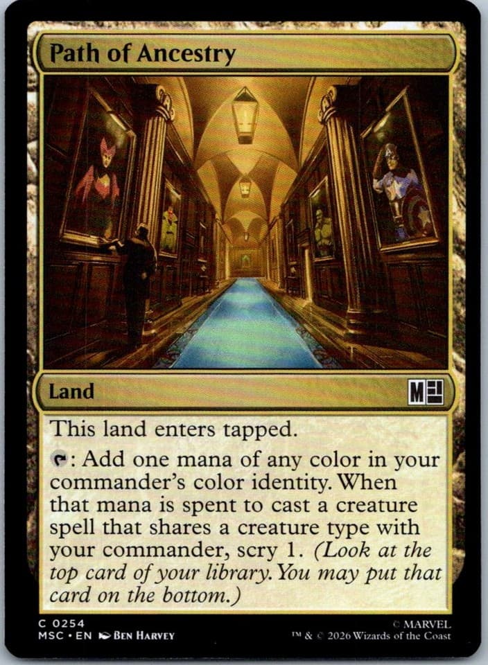 Path of Ancestry C Commander: Marvel Super Heroes 254 NM