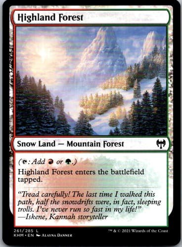 Highland Forest L KHM #261 NM MTG Magic