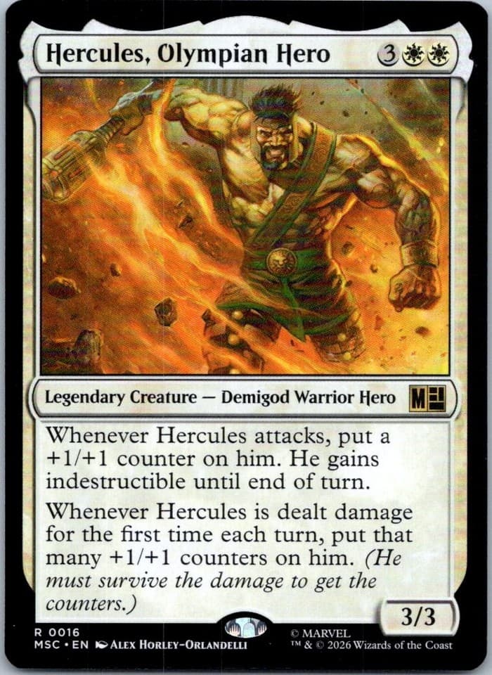 Hercules, Olympian Hero R Commander: Marvel Super Heroes 16 NM