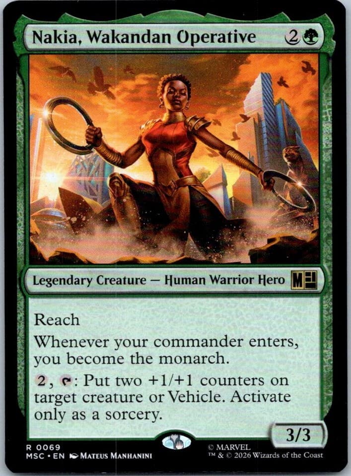 Nakia, Wakandan Operative R Commander: Marvel Super Heroes 69 NM