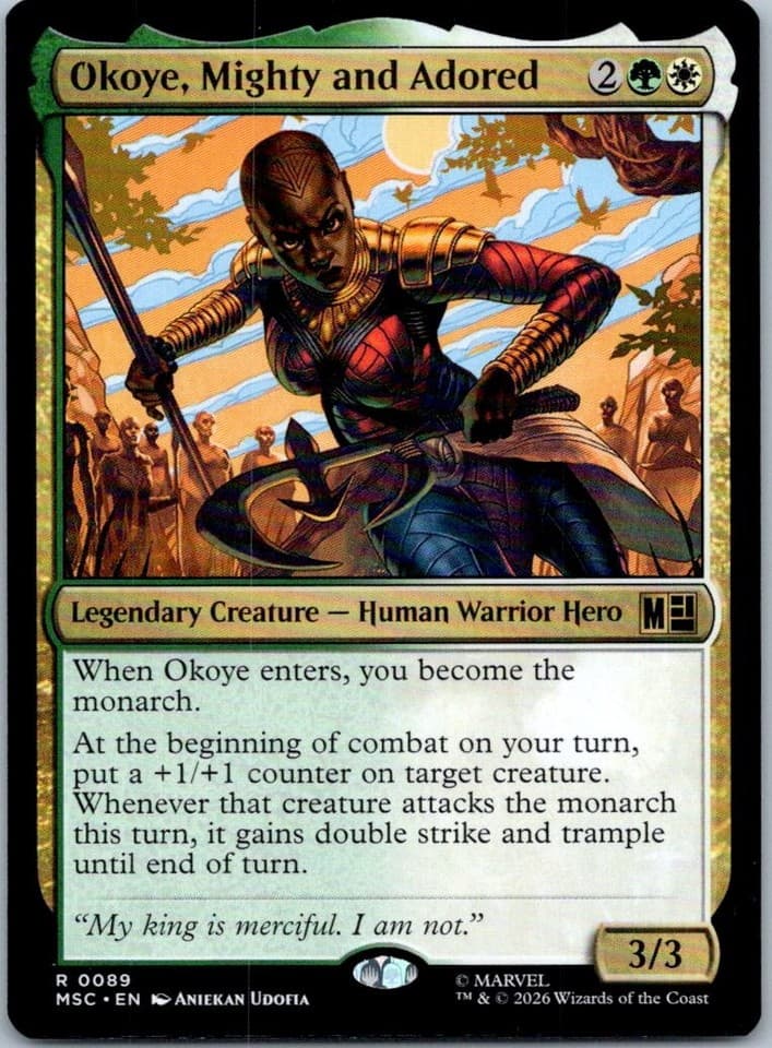 Okoye, Mighty and Adored R Commander: Marvel Super Heroes 89 NM