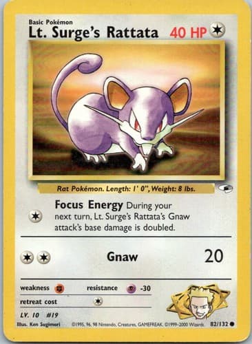 Lt. Surge's Rattata Classic Collection Trading Card Game Classic 015/034 NM
