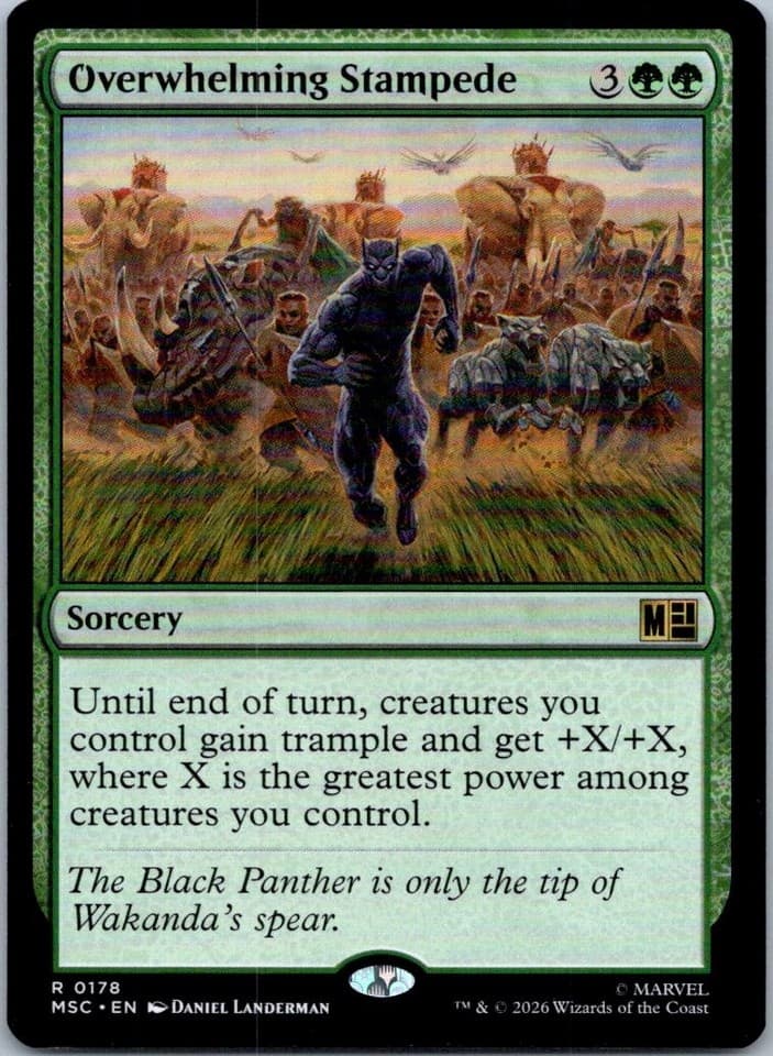 Overwhelming Stampede R Commander: Marvel Super Heroes 178 NM