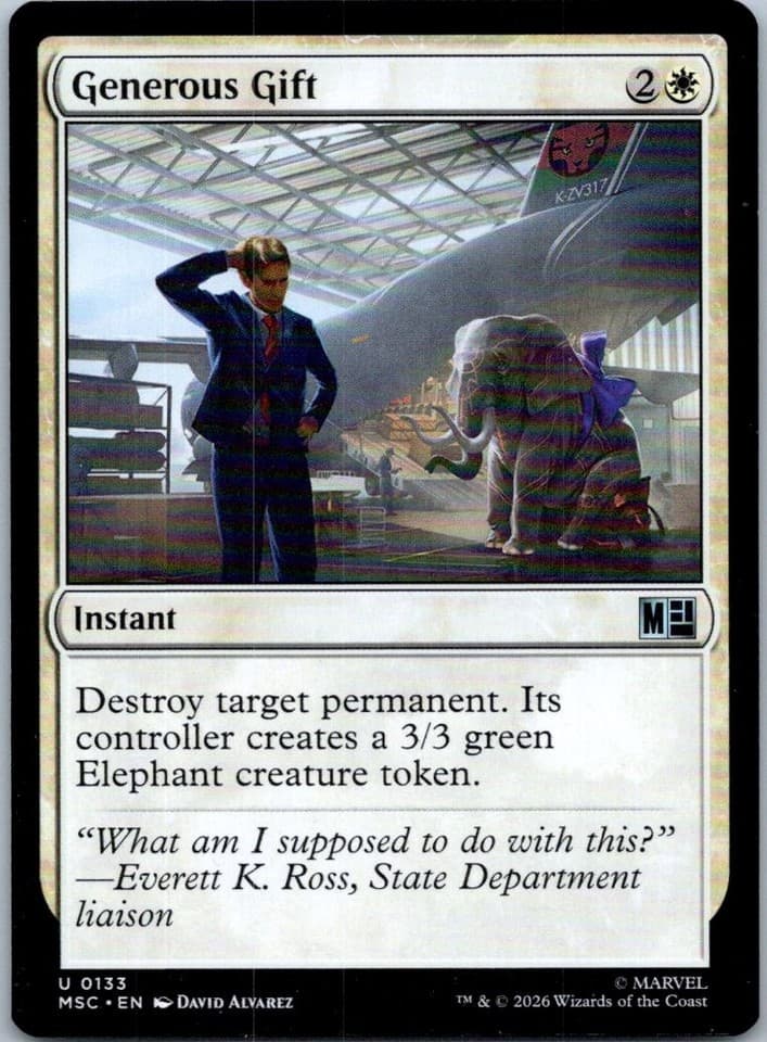 Generous Gift U Commander: Marvel Super Heroes 133 NM