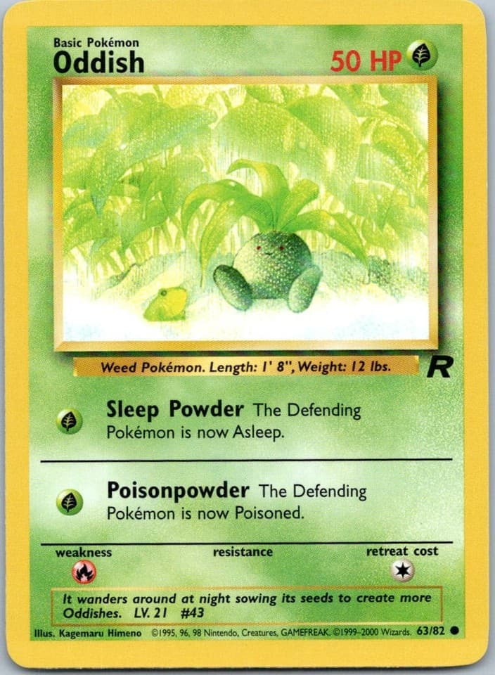 Oddish Common Team Rocket 63/82 NM