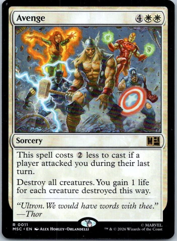 Avenge R Commander: Marvel Super Heroes 11 NM
