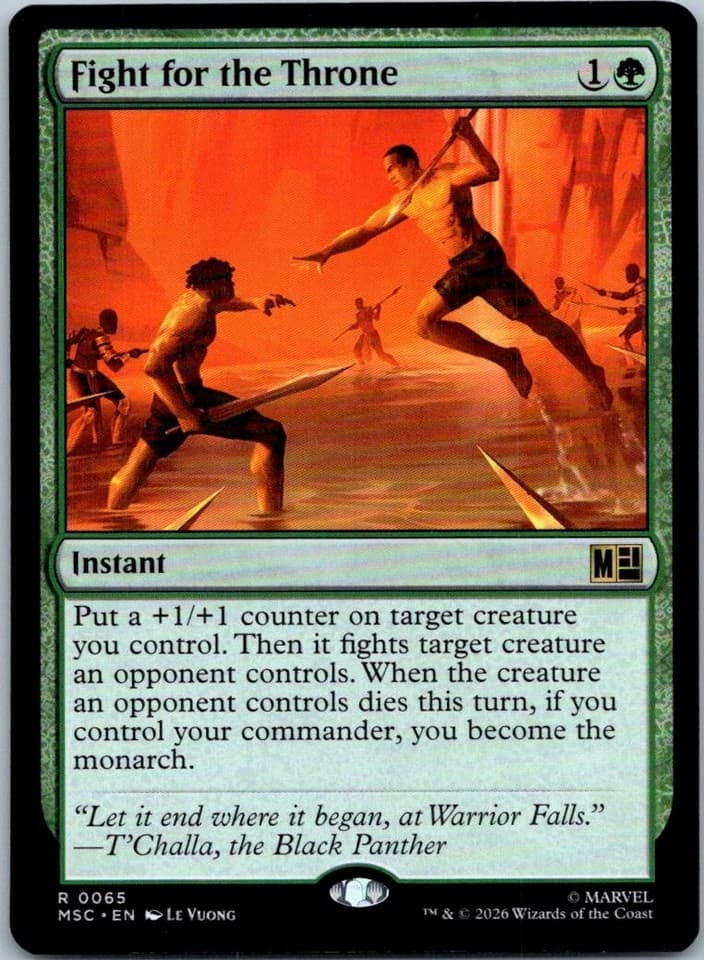 Fight for the Throne R Commander: Marvel Super Heroes 65 NM