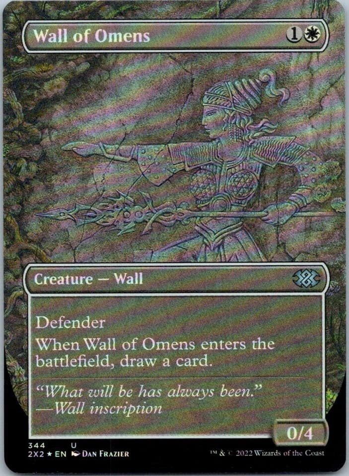Wall of Omens (Borderless) U Double Masters 2022 344 NM