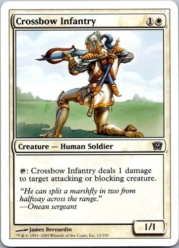 Crossbow Infantry C 9ED #12 NM MTG Magic