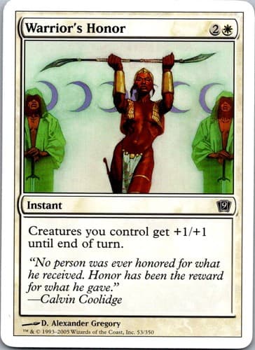 Warrior's Honor C 9ED #53 NM MTG Magic