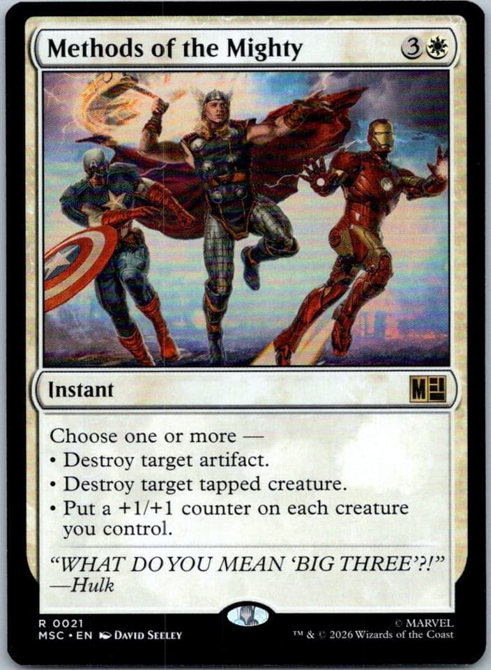 Methods of the Mighty R Commander: Marvel Super Heroes 21 NM