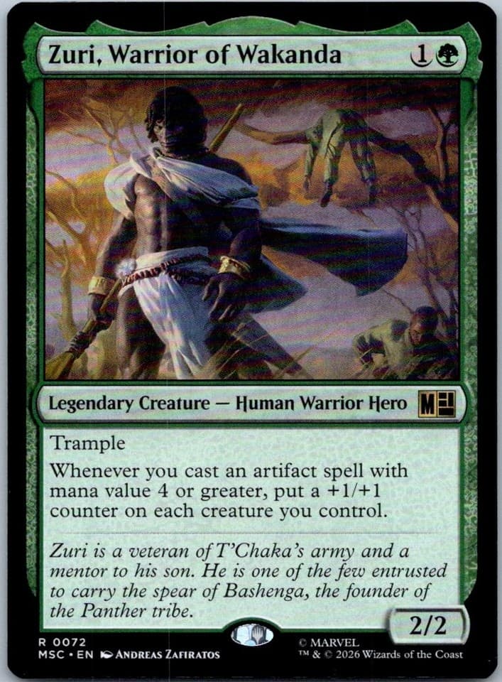 Zuri, Warrior of Wakanda R Commander: Marvel Super Heroes 72 NM