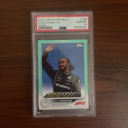 PSA 10 Topps Formula 1 Lewis Hamilton #165 Aqua /199 Mercedes