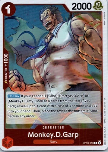 Monkey.D.Garp R Carrying On His Will OP13 - 016 NM