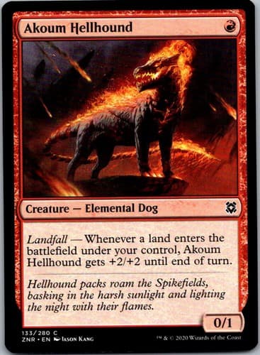 Akoum Hellhound C ZNR #133 NM MTG Magic