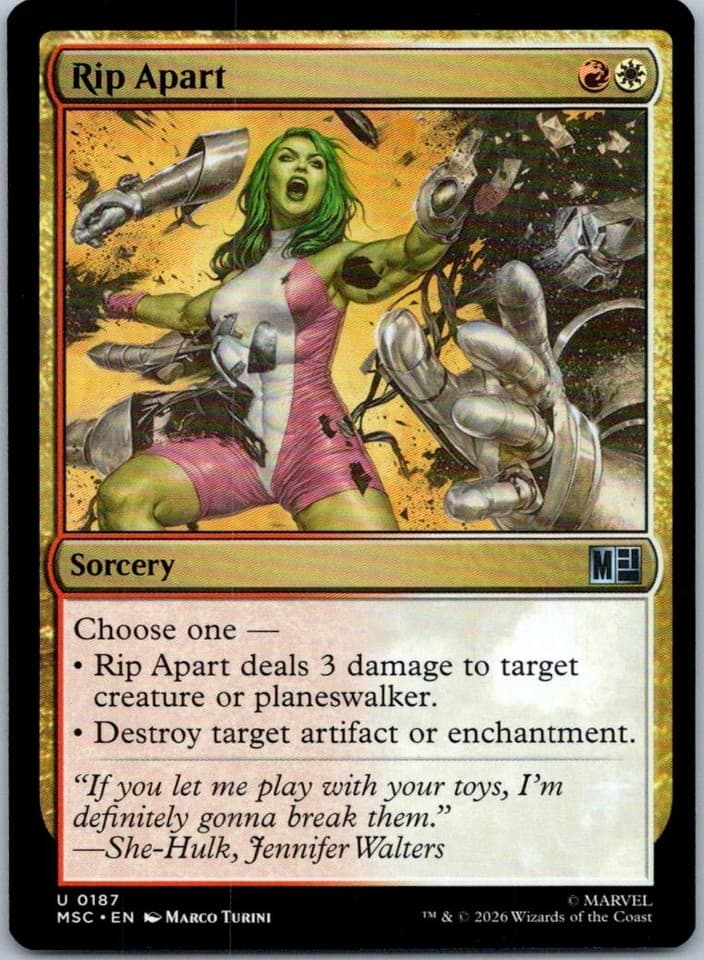 Rip Apart U Commander: Marvel Super Heroes 187 NM