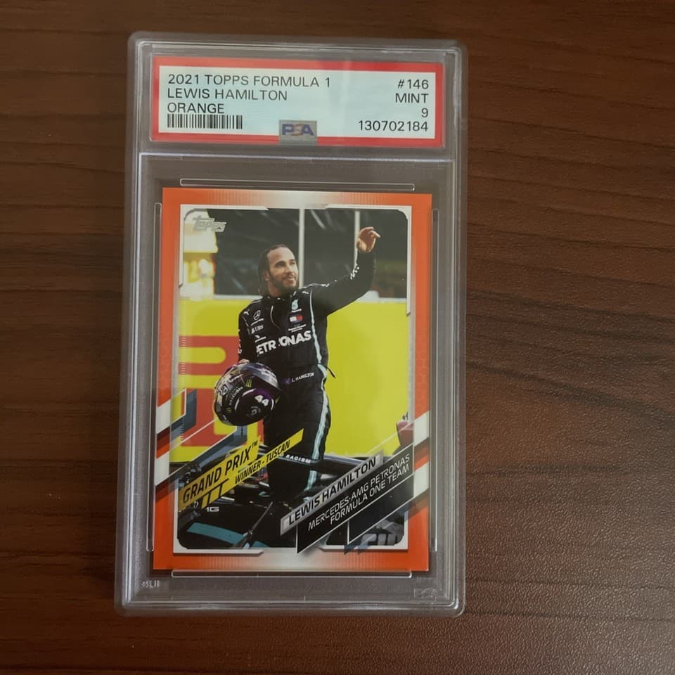 PSA 9 2021 Topps Formula 1 Orange #146 Lewis Hamilton 2/25