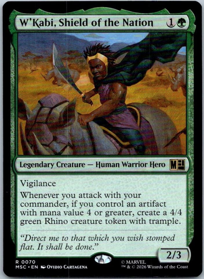 W'Kabi, Shield of the Nation R Commander: Marvel Super Heroes 70 NM