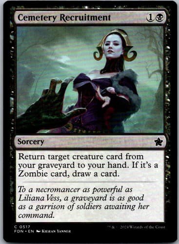 Cemetery Recruitment C FDN #517 NM MTG Magic