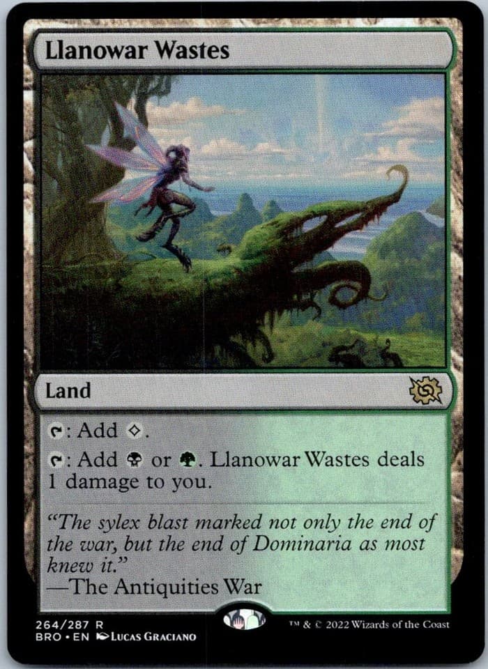 Llanowar Wastes R The Brothers' War 264 NM