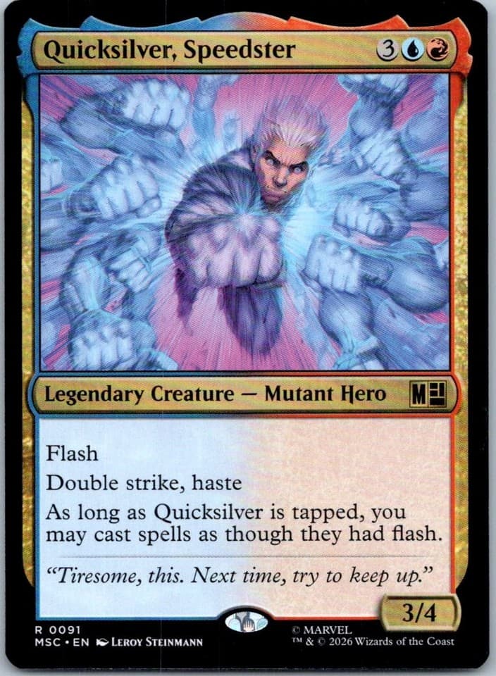 Quicksilver, Speedster R Commander: Marvel Super Heroes 91 NM