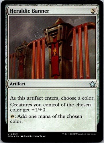 Heraldic Banner U FDN #254 NM MTG Magic