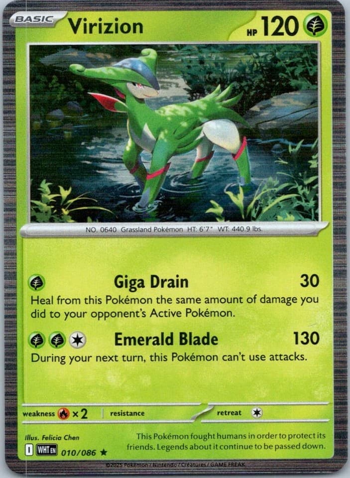 Virizion Rare SV: White Flare 010/086 NM