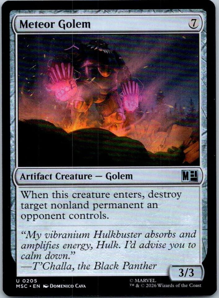 Meteor Golem U Commander: Marvel Super Heroes 205 NM