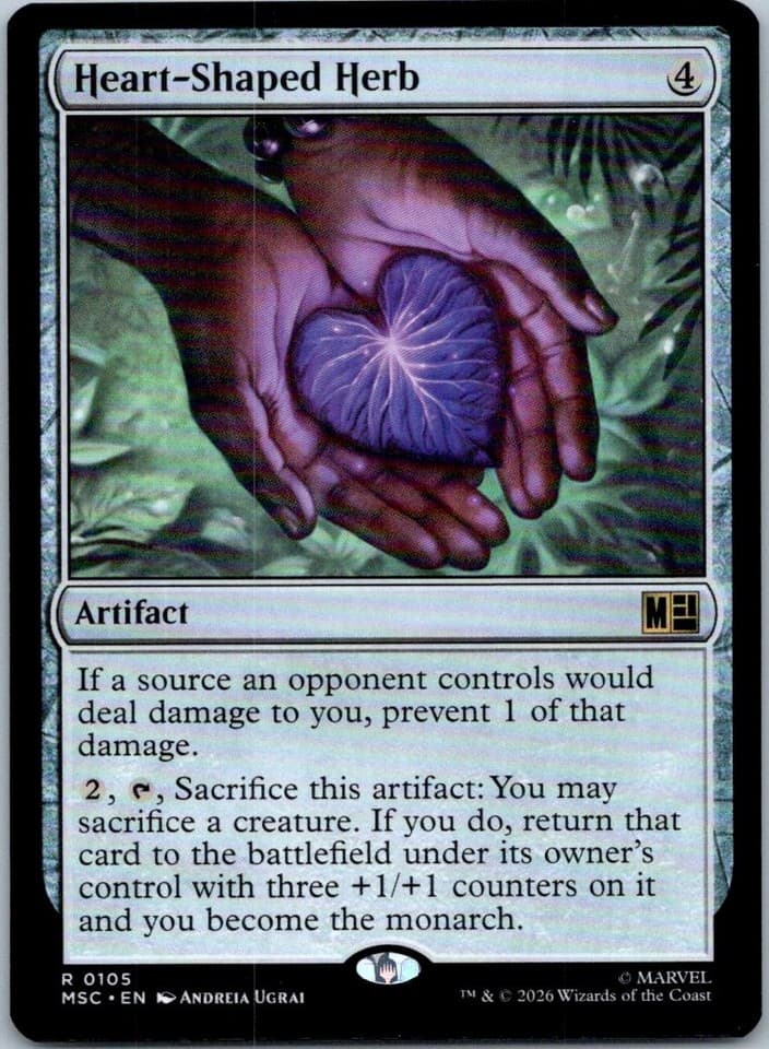 Heart - Shaped Herb R Commander: Marvel Super Heroes 105 NM