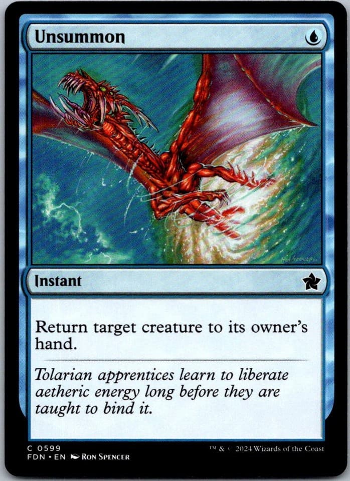 Unsummon C FDN #599 NM MTG Magic