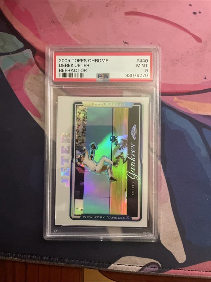 PSA 9 2005 Topps Chrome Refractor #440 Derek Jeter