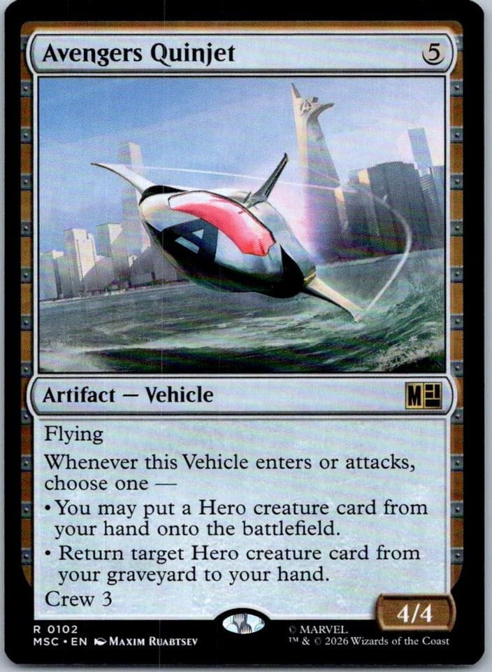 Avengers Quinjet R Commander: Marvel Super Heroes 102 NM